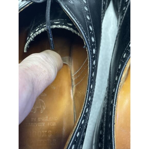 VTG Brooks Brothers Brooks English Devon Black Leather Wingtip Brogue Oxford main image 9